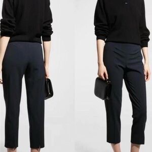 Piazza Sempione Navy Cropped Slim Trousers - Women